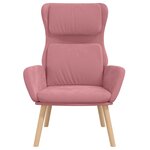 vidaXL Chaise de relaxation Rose Velours