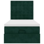 vidaXL Cadre de lit ottoman avec matelas vert foncé 80x200 cm velours