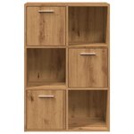 vidaXL Bibliothèque chêne artisanal 60 5x30x90 cm bois d'ingénierie