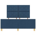 Cadre de lit en tissu bleu vidaXL 140x200 cm