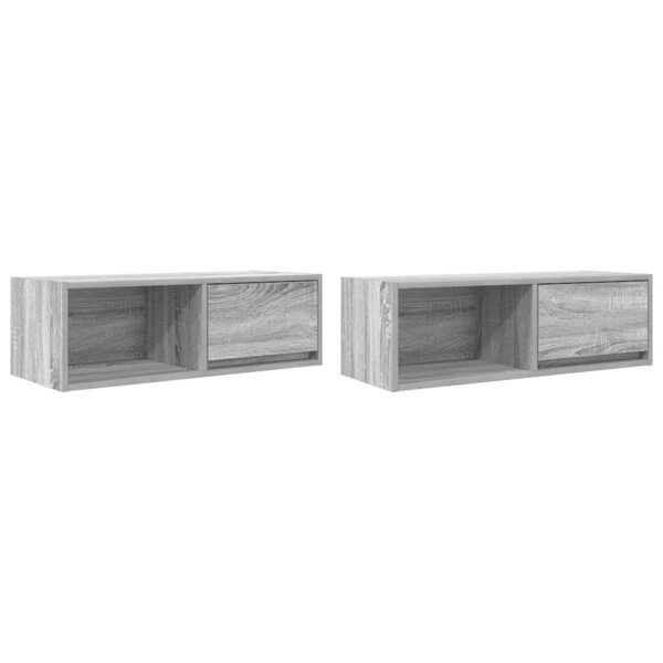 vidaXL Meubles TV 2 Pièces sonoma gris 80x31x25 5 cm bois d'ingénierie