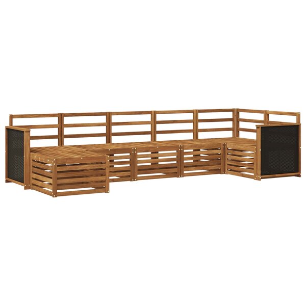 vidaXL Ensemble de canapés d'extérieur 6 pc Naturel