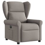 vidaXL Fauteuil inclinable électrique Taupe Tissu