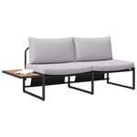 vidaXL Canapé de jardin Gris clair 200 5 x 70 x 85 5 cm Acier