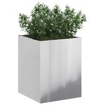 vidaXL Cache-pot de jardin Argent Acier galvanisé
