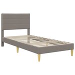 vidaXL Cadre de lit Taupe 90 x 190 cm Polyester