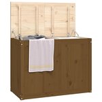 vidaXL Boîte à linge Marron miel 88 5x44x66 cm Bois massif de pin