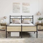vidaXL Cadre de lit sans matelas chêne sonoma 150x200 cm