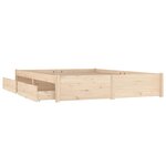 vidaXL Cadre de lit sans matelas avec tiroirs 120x200 cm