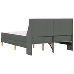 vidaXL Cadre de lit avec matelas Gris foncé 120 x 190 cm Polyester