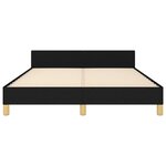 vidaXL Cadre de lit sans matelas noir 140x190 cm tissu