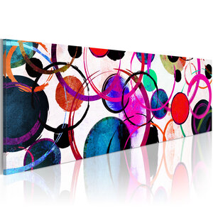 Tableau - colourful circle l x h en cm 135x45