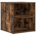 vidaXL Armoire d'angle chêne fumé 200x40x45 cm bois d'ingénierie