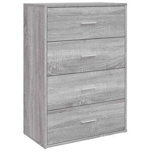 vidaXL Buffet sonoma gris 60x31x84 cm bois d'ingénierie