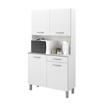 Buffet de cuisine - Blanc - 4 portes - 101 cm