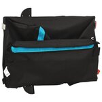 vidaXL Remorque de vélo noir et bleu 45 kg fer