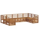 vidaXL Ensemble de canapé d'angle 9 Pièces Naturel