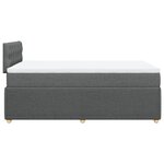 vidaXL Sommier à lattes de lit avec matelas Gris foncé 120x200cm Tissu