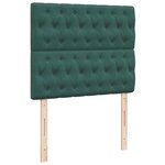 vidaXL Sommier à lattes de lit et matelas Vert foncé 120x200cm Velours