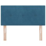 Tête de lit capitonnée bleu foncé 80 cm en velours