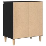 Buffet vidaXL Chêne Noir 60x35x70 cm en bois d'ingénierie