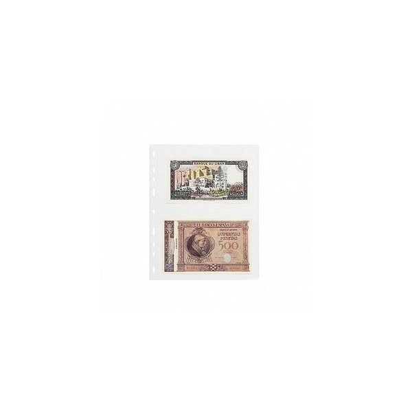 Pochettes plastique souple Optima pour cartes postales billets de banque.