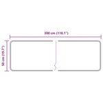 vidaXL Coureur de Tapis MARSA Gris 50 x 300 cm Polyester et PVC