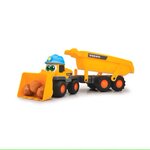 Dickie 204119007 - Chargeuse sur pneus avec remorque ABC Tracey Trailer