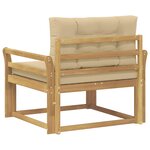 vidaXL Sofa de milieu extérieur Polyester Blanc