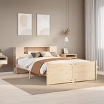 vidaXL Lit bibliothèque sans matelas 140x190 cm bois de pin massif