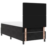 vidaXL Lit à ressorts avec matelas Noir 100 x 200 cm Velours