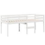 vidaXL Lit haut sans matelas blanc 75x190 cm bois de pin massif