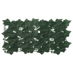 vidaXL Écran de balcon avec feuilles Vert foncé 300 x 75 cm
