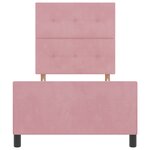 Lit vidaXL Rose 90x200 cm Velours