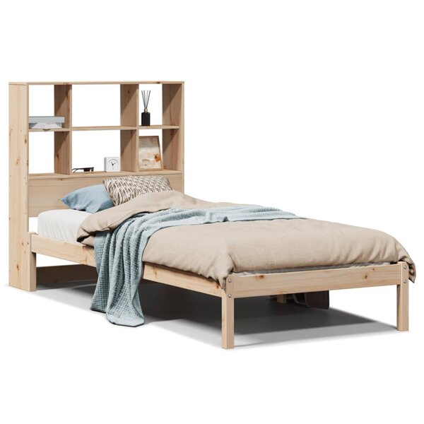 vidaXL Lit bibliothèque sans matelas 90x190 cm bois de pin massif