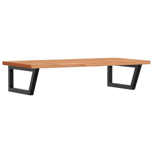 vidaXL Étagère de vasque murale acier et bois massif de hêtre