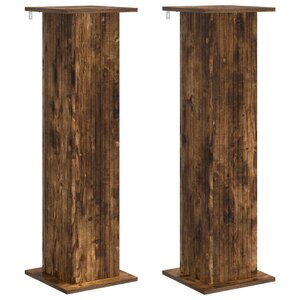 vidaXL Support de Plante 2 pc Chêne fumé 30 5 x 30 x 100 5 cm