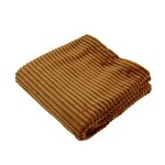 Couverture boudoir Caramel 75 x 100 cm - Velours côtelé  douce et chaude