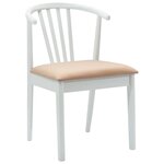 vidaXL Chaise de salle à manger 2 Pièces Blanc et marron