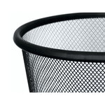 Corbeille à papier q-connect maille métallique 13l 265mm diamètre hauteur 280mm coloris noir