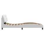 vidaXL Cadre de lit sans matelas blanc 90x190 cm similicuir
