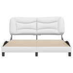 vidaXL Cadre de lit sans matelas blanc 160x200 cm similicuir