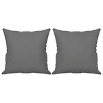 vidaXL Canapé 2 places avec oreillers gris foncé 120 cm