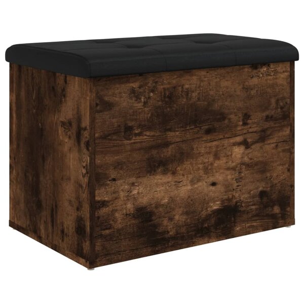 vidaXL Banc de rangement chêne fumé 62x42x45 cm bois d'ingénierie