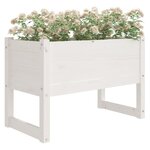 vidaXL Jardinière Blanc 78x40x52 cm Bois massif de pin