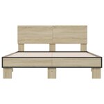 vidaXL Cadre de lit sans matelas chêne sonoma 120x200 cm