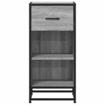 vidaXL Buffet sonoma gris 35 5x35x76 cm bois d'ingénierie et métal