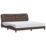 vidaXL Cadre de lit sans matelas Hvar marron 200x200 cm similicuir