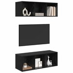 vidaXL Ensemble meuble TV 2 Pièces Chêne noir 37 x 37 x 107 cm
