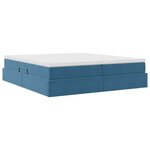 vidaXL Lit avec rangement et matelas Bleu foncé 180 x 200 cm Velours